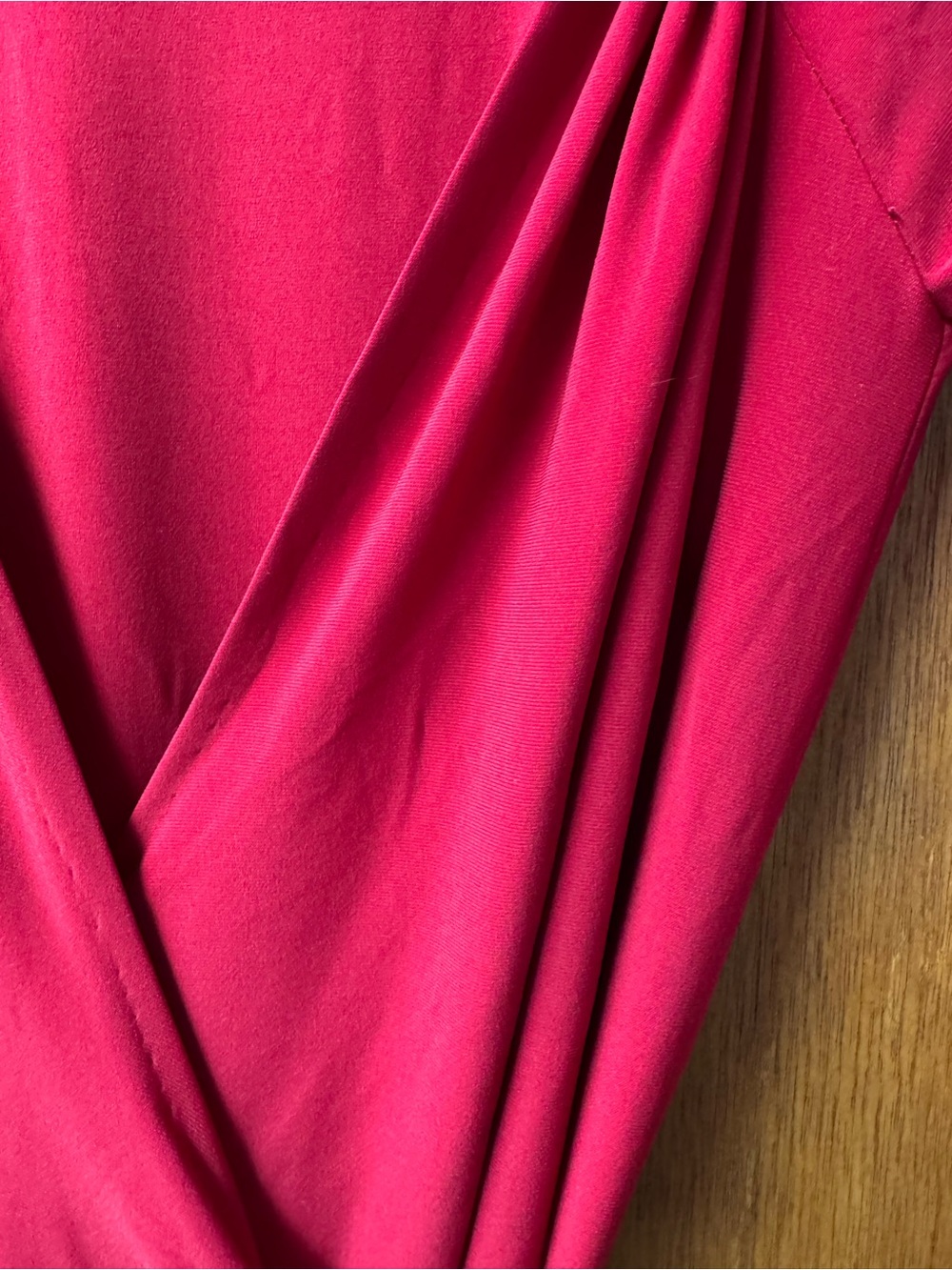 Norma Kamali Stretch Sweetheart Wrap Dress Long Sleeve Mini Red Large - Picture 8 of 10